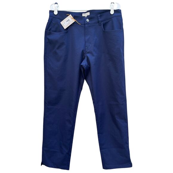 NEW Peter Millar Performance eb66 Classic Fit Navy 5 Pocket Pants 34x28 *READ* - Picture 1 of 7